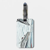 Étiquette À Bagage Mariage de destination de la croisière | de lune (Dos Vertical)