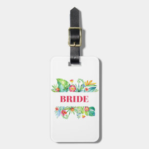 Étiquette À Bagage Mariage de destination de plage tropicale de marié