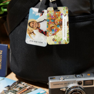 Étiquette À Bagage Mariage de la branche côté forêt enchantée