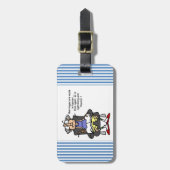 Étiquette À Bagage Mariage, Éclair, Humour tonnerre (Devant Vertical)