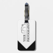 Étiquette À Bagage Mariage élégant Ajouter une photographie personnal (Dos Vertical)
