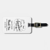 Étiquette À Bagage Mariage personnalisé faveurs (Devant horizontal)