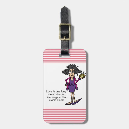 Étiquette À Bagage Mariage Rude Éveil (Devant Vertical)