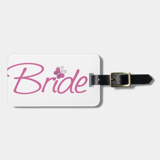 Étiquette À Bagage Mariée (Devant horizontal)