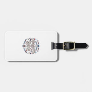Étiquette À Bagage Mariée Américaine Création Vectorielle De Mariage