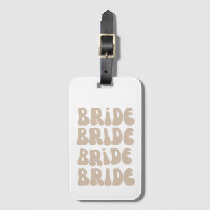 Étiquette À Bagage Mariée Rétro Moderne Enterrement de Vie de Jeune F
