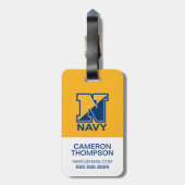 Étiquette À Bagage Marine américaine | Marine initiale N (Dos Vertical)