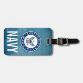 Étiquette À Bagage Marine américaine | Navy Alt Emblem (Devant horizontal)