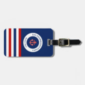 Étiquette À Bagage Marine marine Bleu Rouge Bleu Blancs (Devant horizontal)