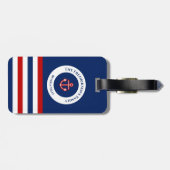 Étiquette À Bagage Marine marine Bleu Rouge Bleu Blancs (Dos horizontal)