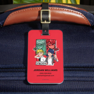 Étiquette À Bagage Marinette comique miqueuse & Adrien Véritables Cou