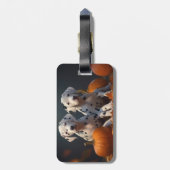 Étiquette À Bagage Marionnette dalmate Automne Citrouille délice (Dos Vertical)