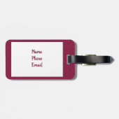 Étiquette À Bagage Maroon Heart Patterned Boot (Dos horizontal)