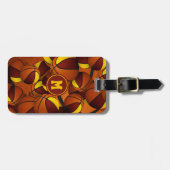 Étiquette À Bagage Maroon or basketballs motif couleurs de l'équipe (Devant horizontal)