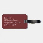 Étiquette À Bagage Maroon Orchids II (Dos horizontal)