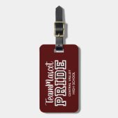 Étiquette À Bagage Maroon School Pride Mascotte Nom du bagage Balise (Devant Vertical)