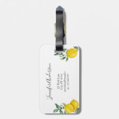 Étiquette À Bagage Marque à bagages à la mode pour citrons (Dos Vertical)