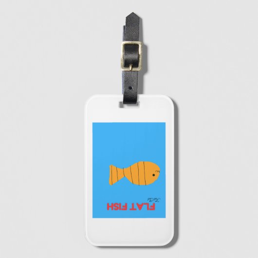 Étiquette À Bagage Marque à bagages à poisson plat (Devant Vertical)