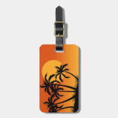 Étiquette À Bagage Marque à bagages Beach Palm Trees (Devant Vertical)