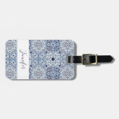 Étiquette À Bagage Marque à bagages en tuiles méditerranéennes (Devant horizontal)
