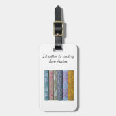 Étiquette À Bagage Marque à bagages Jane Austen (Devant Vertical)