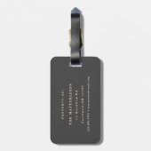 Étiquette À Bagage Marque à bagages M. et Mme nouvellement mariée (Dos Vertical)