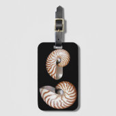 Étiquette À Bagage Marque à bagages Nautilus seashells (Devant Vertical)