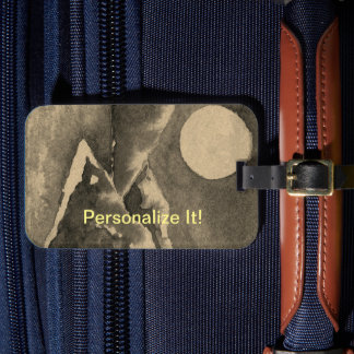 Étiquette À Bagage Marque bagage paysagère rurale