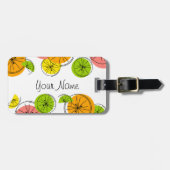 Étiquette À Bagage Marque de bagage Citrus Name (Devant horizontal)