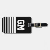 Étiquette À Bagage Marque de bagage d'origine monogramme personnalisé (Devant horizontal)