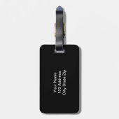 Étiquette À Bagage Marque de bagage d'origine monogramme personnalisé (Dos Vertical)