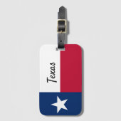 Étiquette À Bagage Marque de bagage du drapeau du Texas avec emplacem (Devant Vertical)