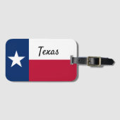 Étiquette À Bagage Marque de bagage du drapeau du Texas avec emplacem (Devant Horizontal)