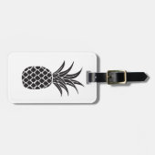 Étiquette À Bagage Marque de bagage en silhouette d'ananas (Devant horizontal)