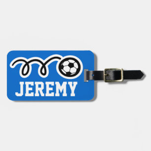 Étiquette À Bagage Marque de bagage personnalisée avec ballon de foot