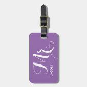 Étiquette À Bagage Marque de bagage - violet (Devant Vertical)