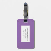 Étiquette À Bagage Marque de bagage - violet (Dos Vertical)