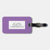 Étiquette À Bagage Marque de bagage - violet (Dos horizontal)