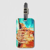 Étiquette À Bagage Marque de bagages de vache Highland (Devant Vertical)