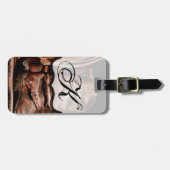 Étiquette À Bagage Marque de bagages personnalisée Boots de cowboy Ba (Devant horizontal)