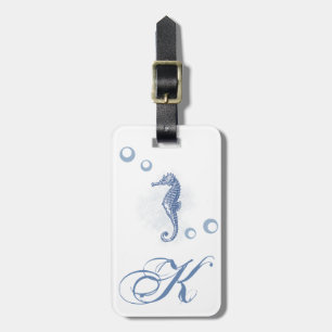 Étiquette À Bagage Marque de bagages personnalisée Seahorse Ocean Bea