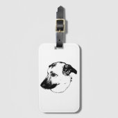 Étiquette À Bagage Marque de voyage, chien propre (Devant Vertical)