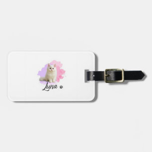 Étiquette À Bagage Marque-page de bagage – Art de chat mignon – Luna