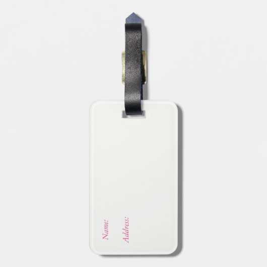 Étiquette À Bagage Marque pour fille de mode (Dos Vertical)