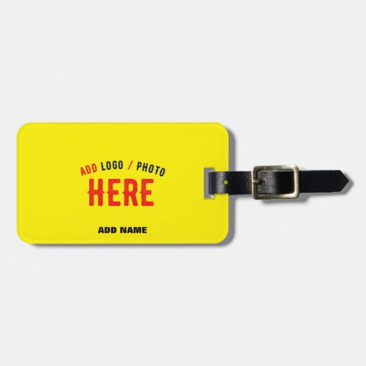 ÉTIQUETTE À BAGAGE MARQUE VÉRIFIÉE JAUNE CLAIR ET MODERNE (Devant horizontal)