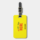ÉTIQUETTE À BAGAGE MARQUE VÉRIFIÉE JAUNE CLAIR ET MODERNE (Devant Vertical)
