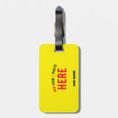 ÉTIQUETTE À BAGAGE MARQUE VÉRIFIÉE JAUNE CLAIR ET MODERNE (Dos Vertical)