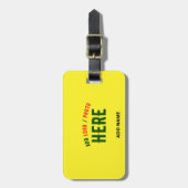 ÉTIQUETTE À BAGAGE MARQUE VÉRIFIÉE JAUNE CLAIR ET MODERNE (Devant Vertical)