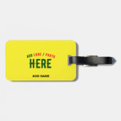 ÉTIQUETTE À BAGAGE MARQUE VÉRIFIÉE JAUNE CLAIR ET MODERNE (Dos horizontal)