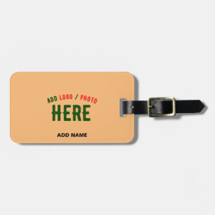 ÉTIQUETTE À BAGAGE MARQUE VÉRIFIÉE ORANGE PERSONNALISÉE ET MODERNE